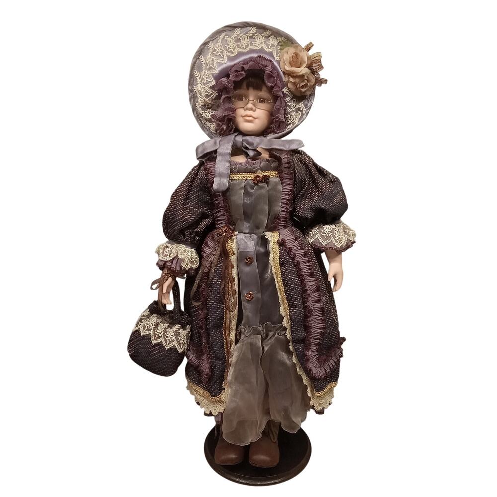 Ashley Belle Victorian Porcelain Doll 25" with Stand